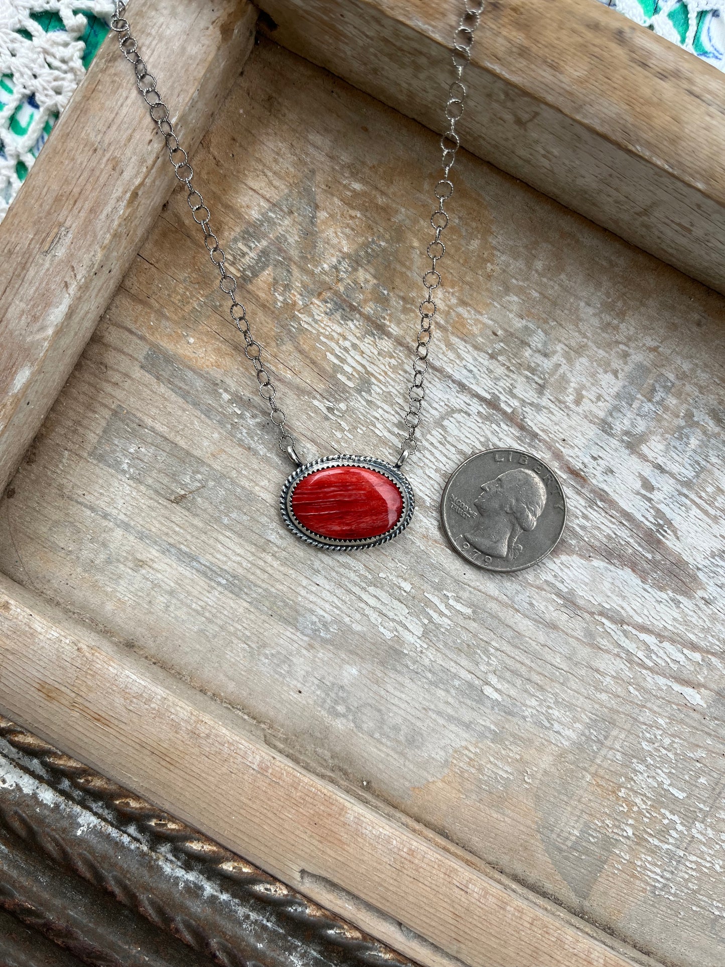 Red Spiny Necklace