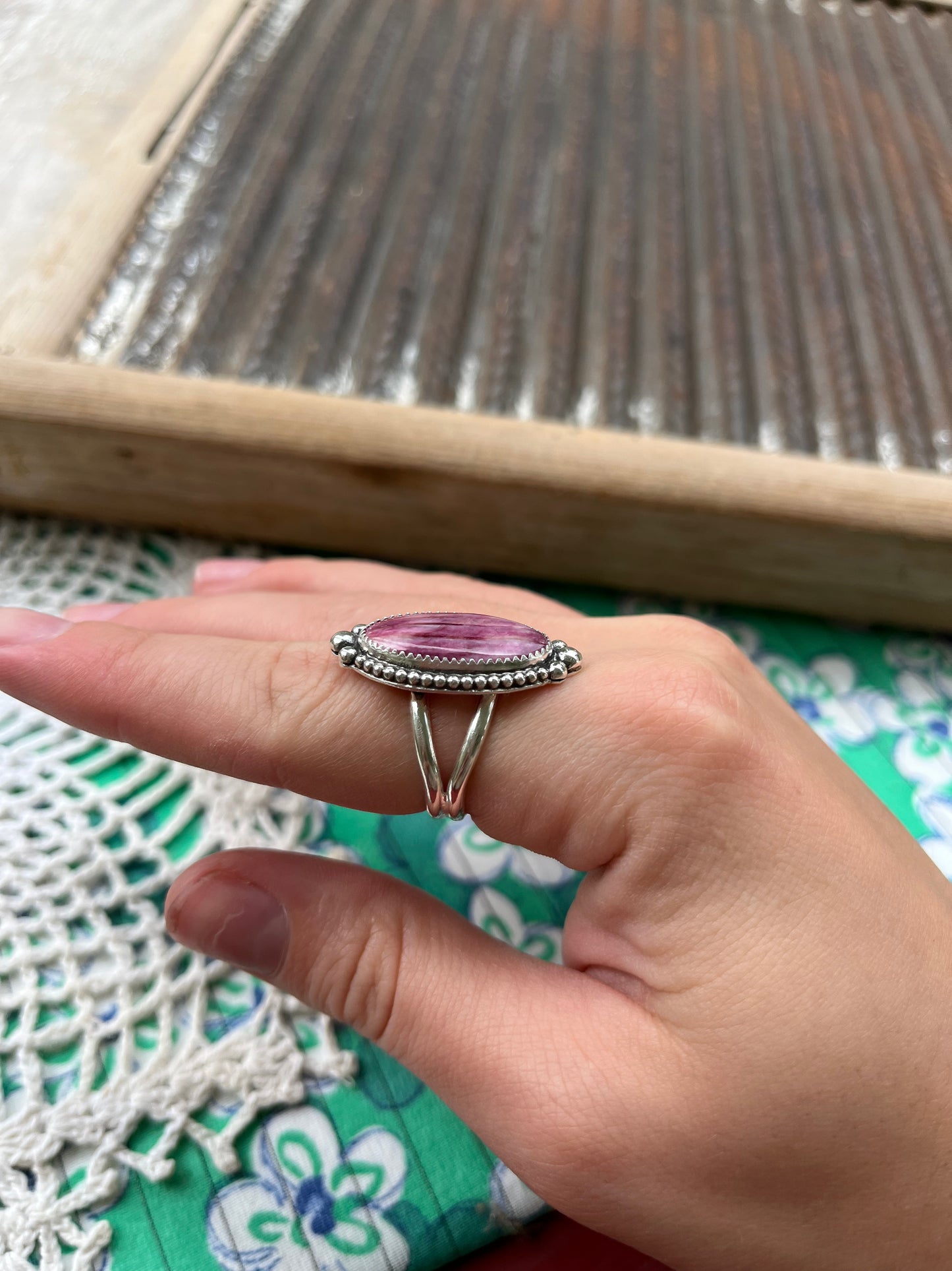 Purple Spiny Ring Size 8.5
