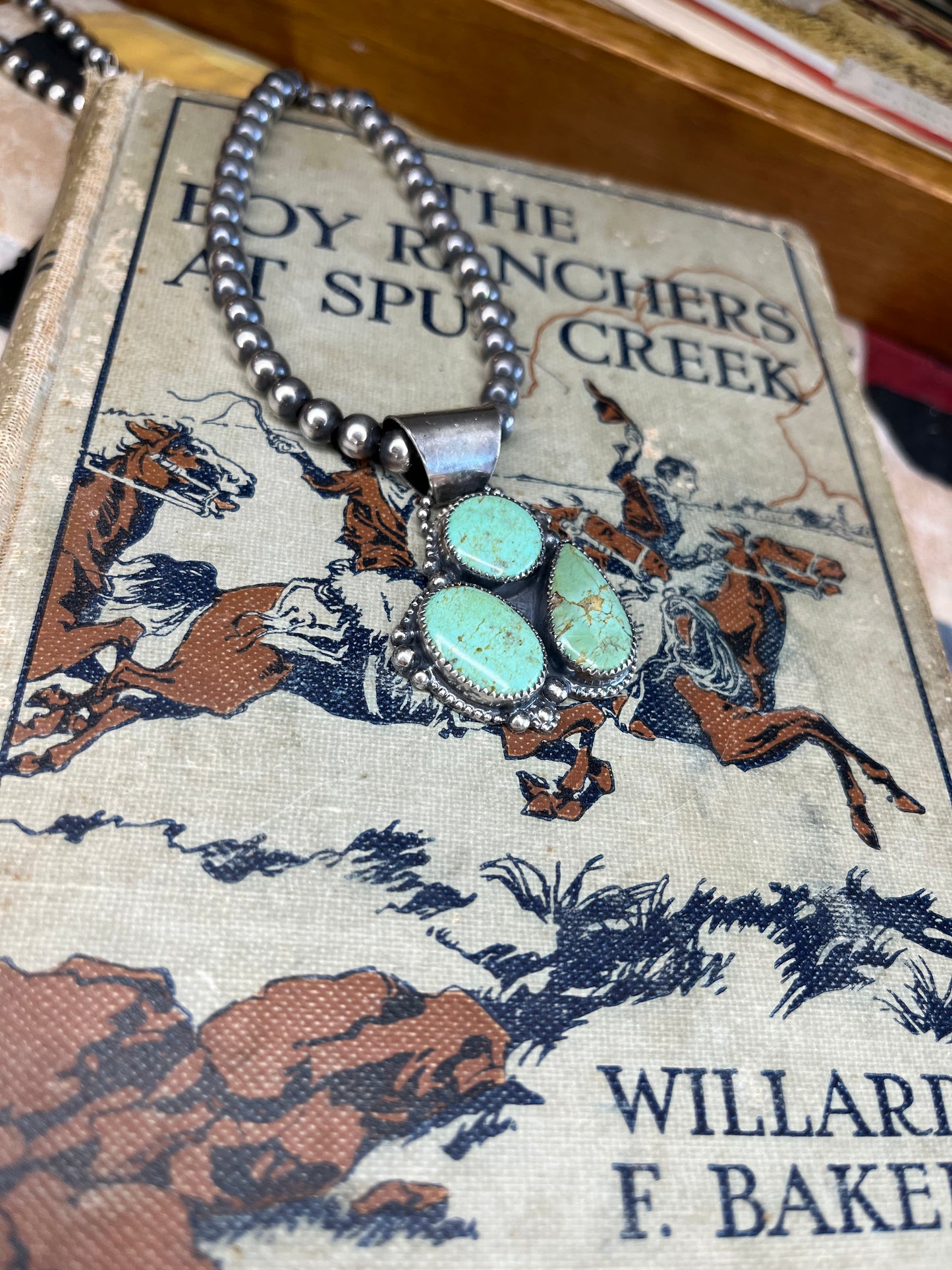 3 Stone Turquoise Mountain Pendant