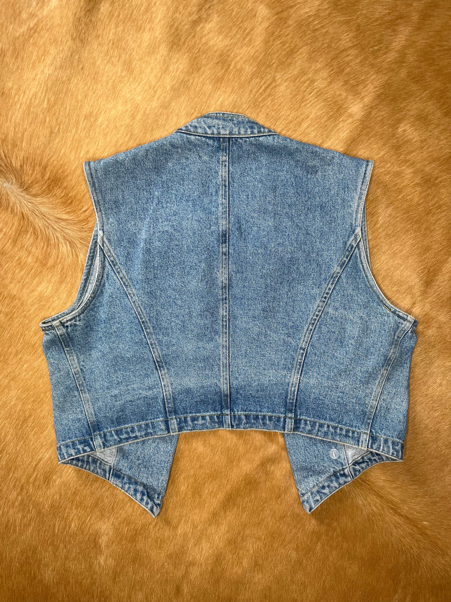 Women's Denim Vest, Size Large