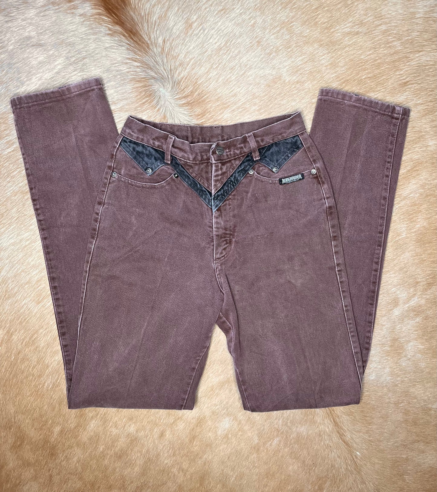 Brown Roughriders with Black Yoke