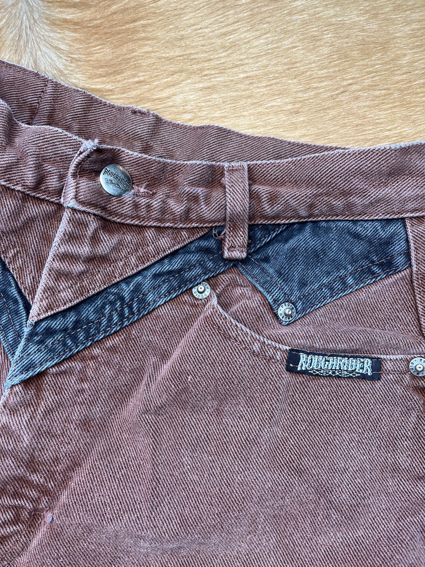 Brown Roughriders with Black Yoke