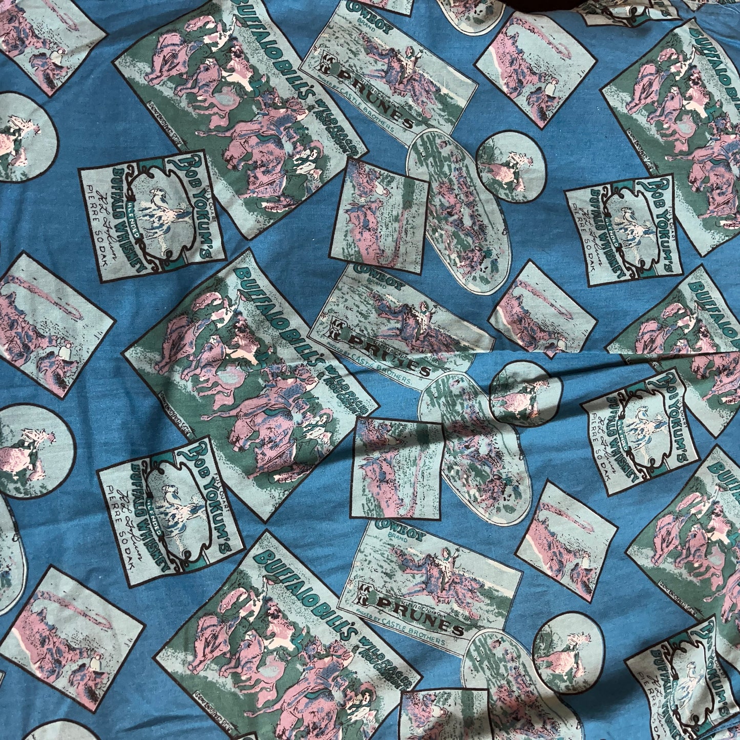 Women's VTG Cowboy Graphic Button Up, Size Large