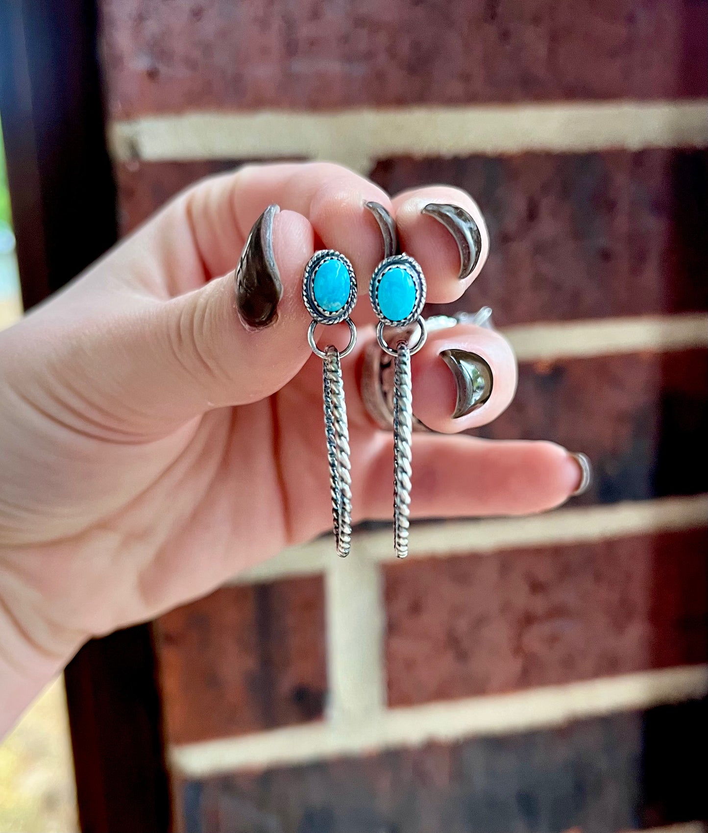 Blue Bird Stud Hoops