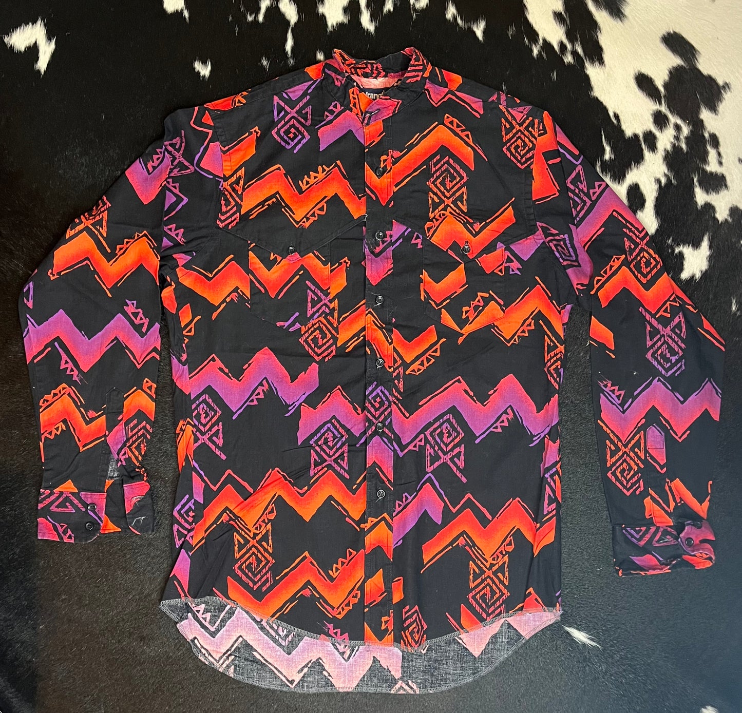 Men's VTG Collarless Wrangler Button Up 16x35