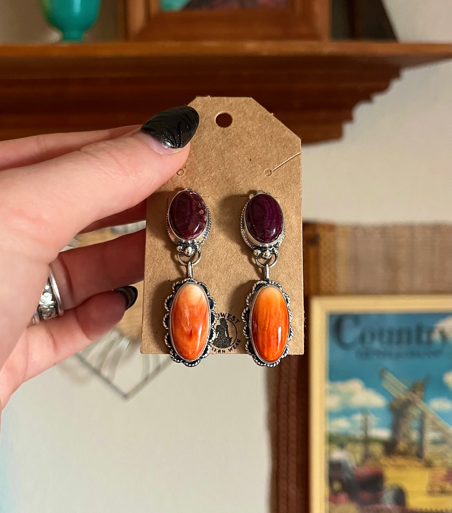 Orange and Purple Spiny Dangles