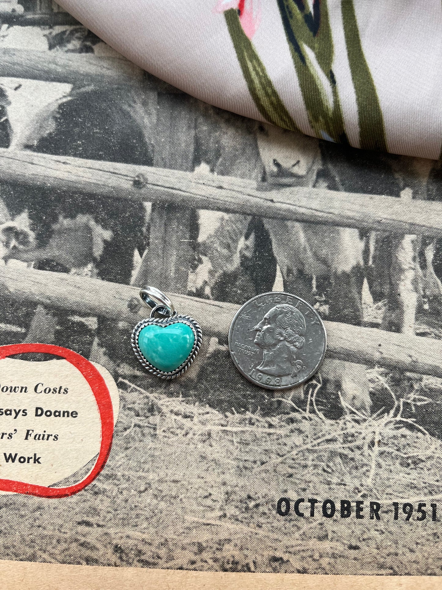 Kingman Turquoise Heart Pendant