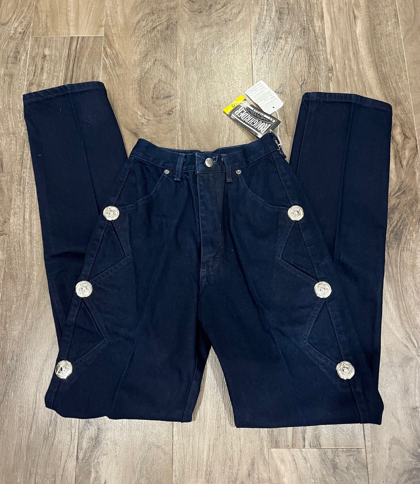 Deadstock Navy Roughriders w/ Concho Details, Size 1/2