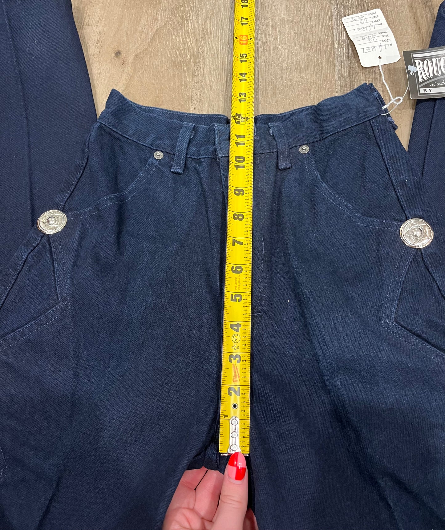 Deadstock Navy Roughriders w/ Concho Details, Size 1/2