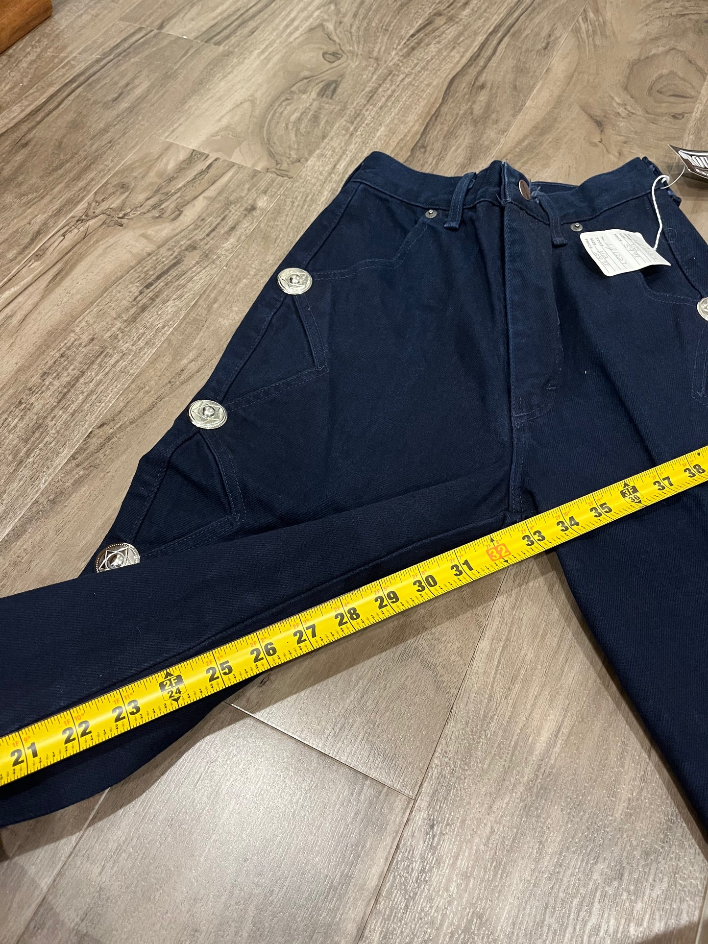 Deadstock Navy Roughriders w/ Concho Details, Size 1/2