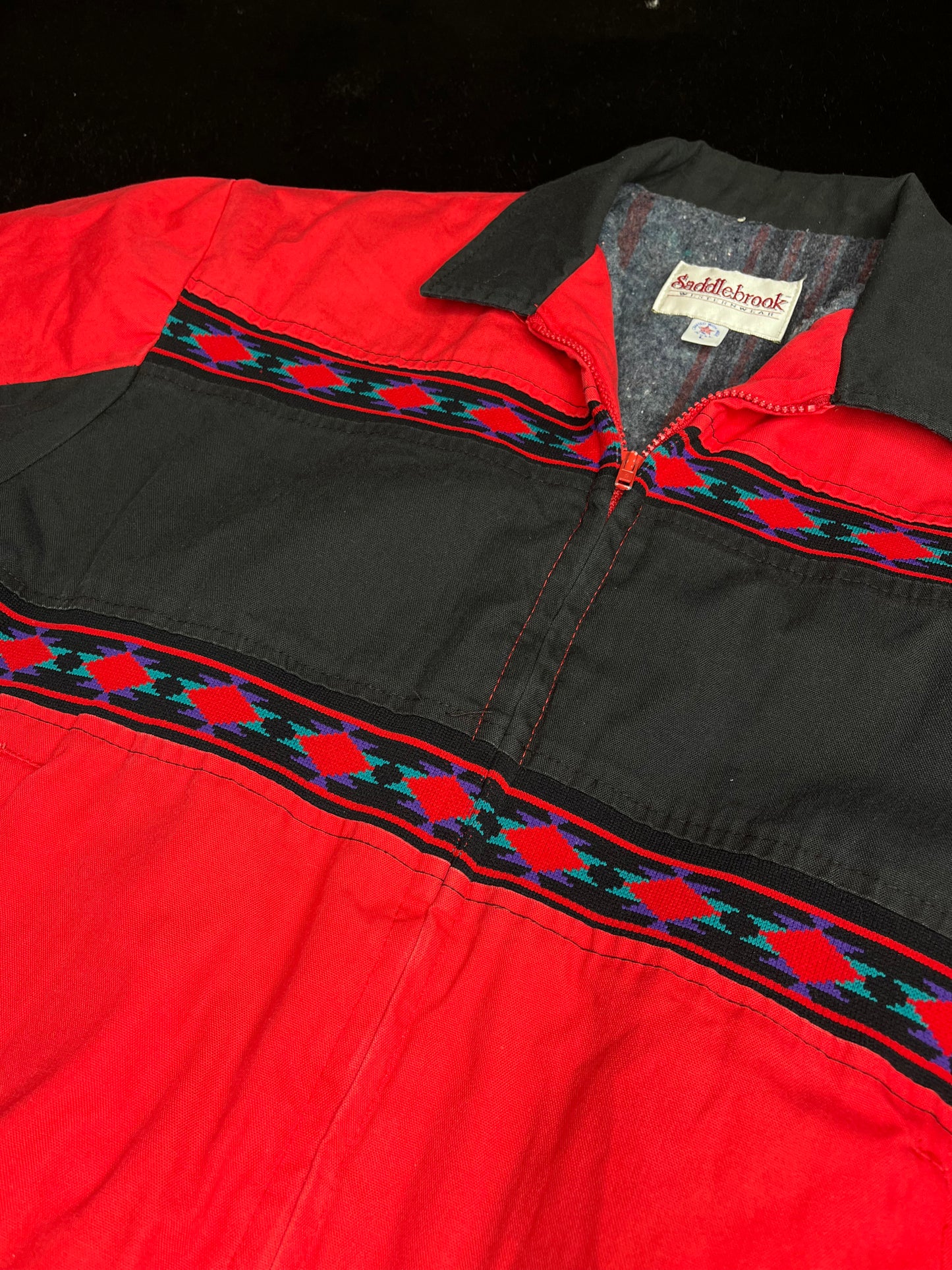 Saddlebrook Westernwear Blanket Lined Coat, Large