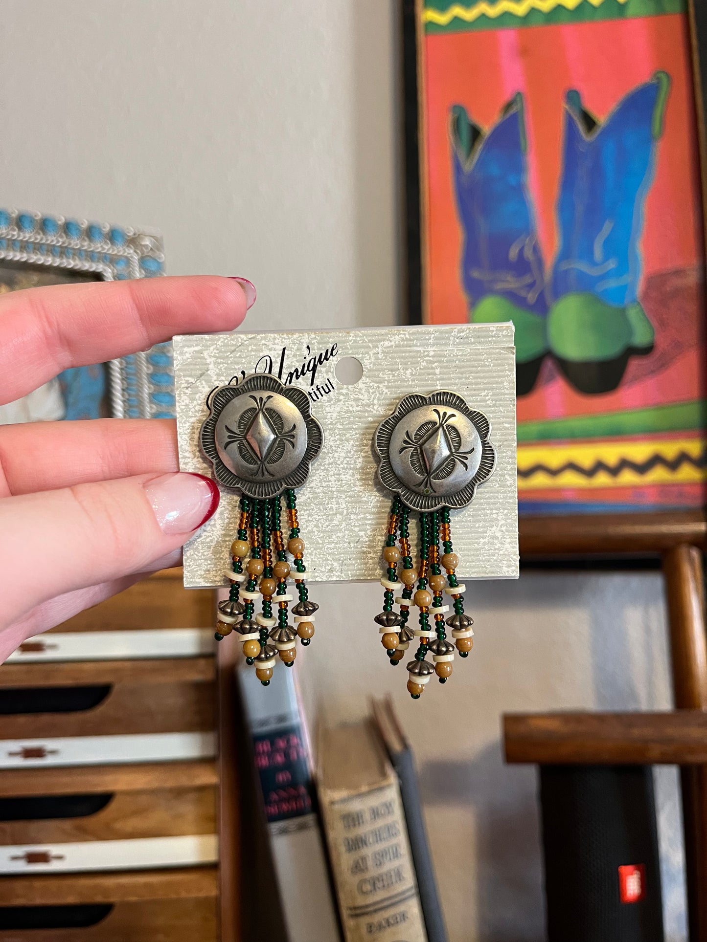 Vintage Concho Earrings