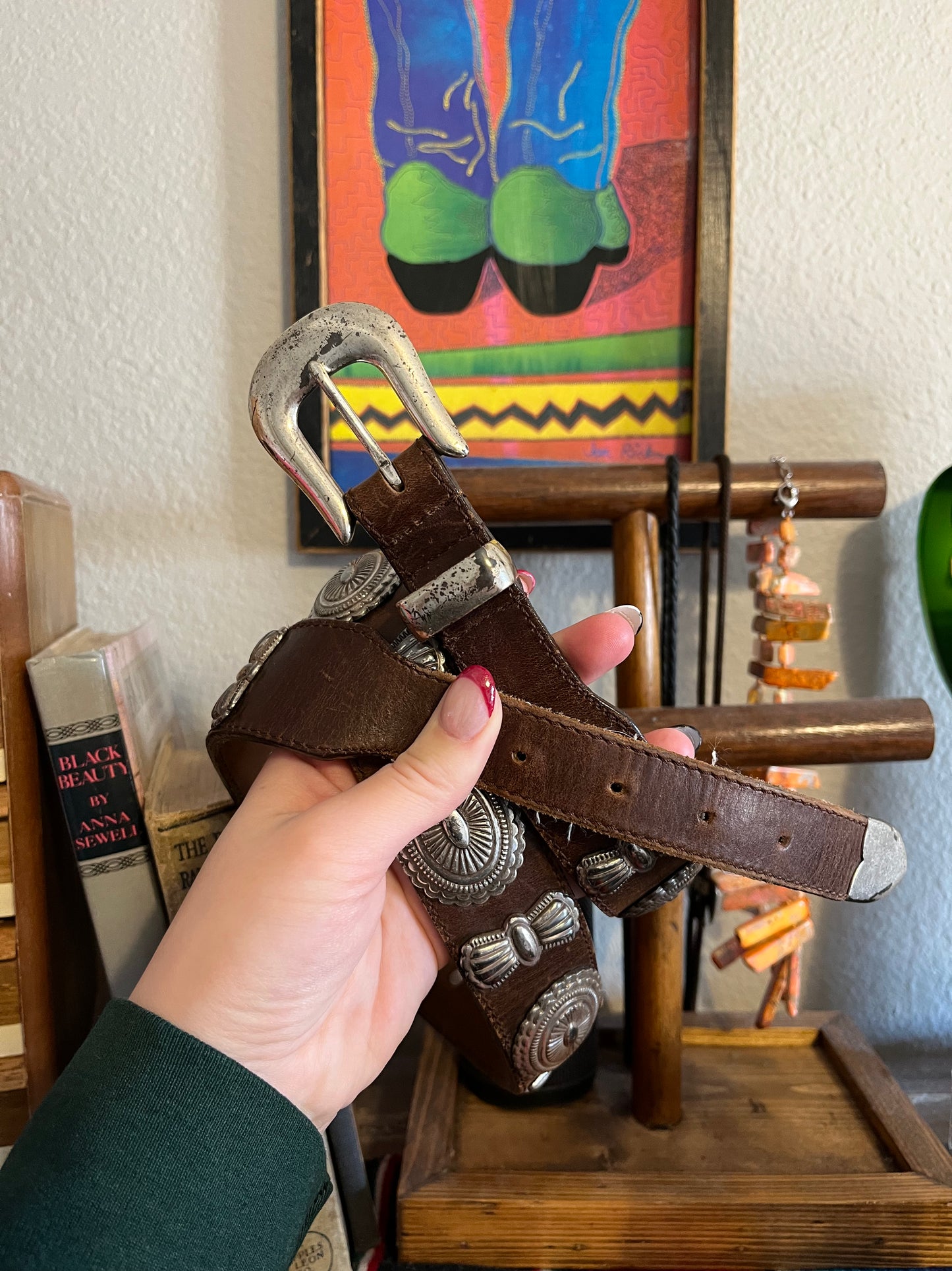Vintage Concho Belt, Size 38