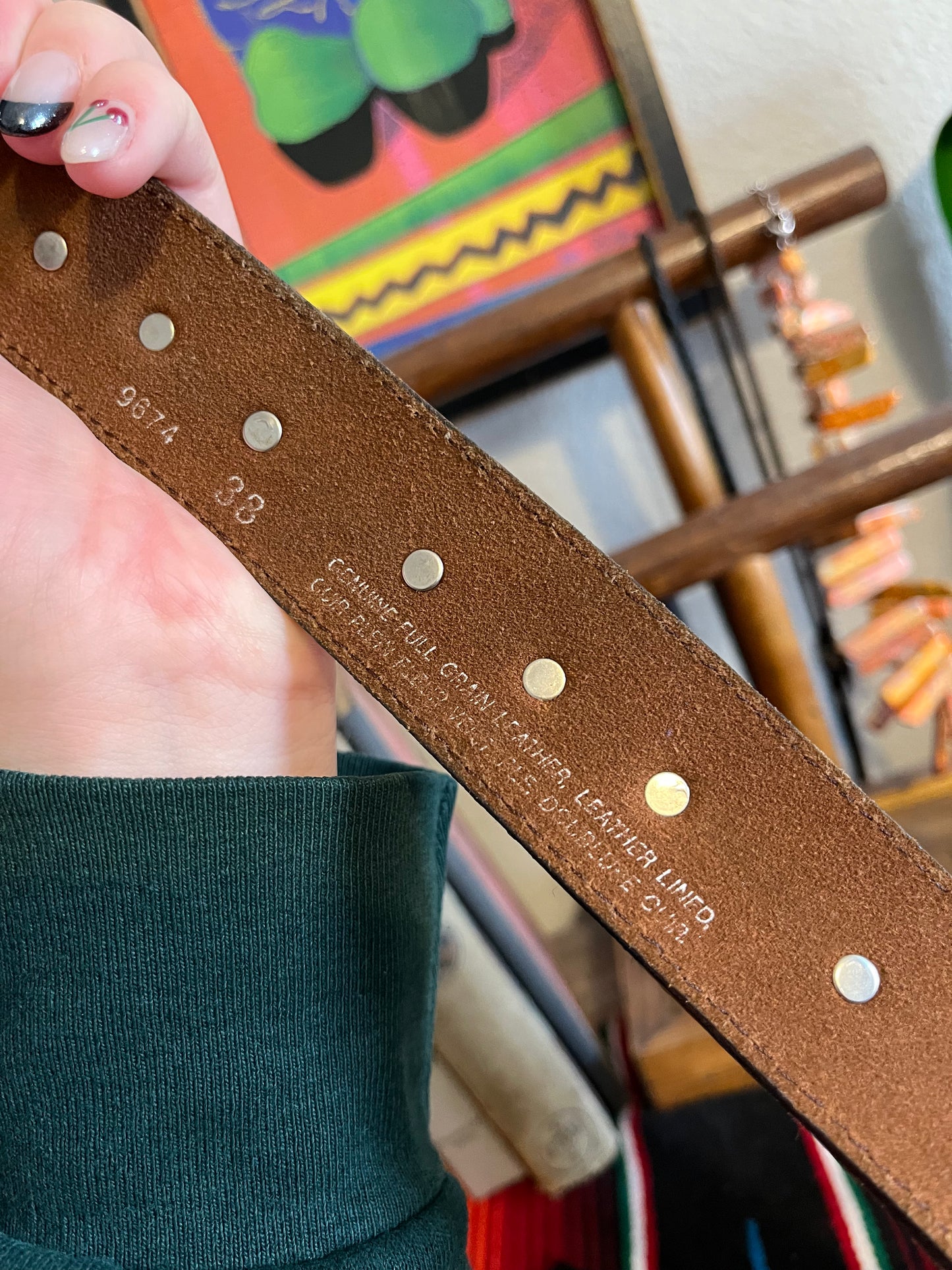Vintage Concho Belt, Size 38