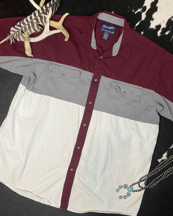 Men's VTG Wrangler Short Sleeve Snap, 2XL