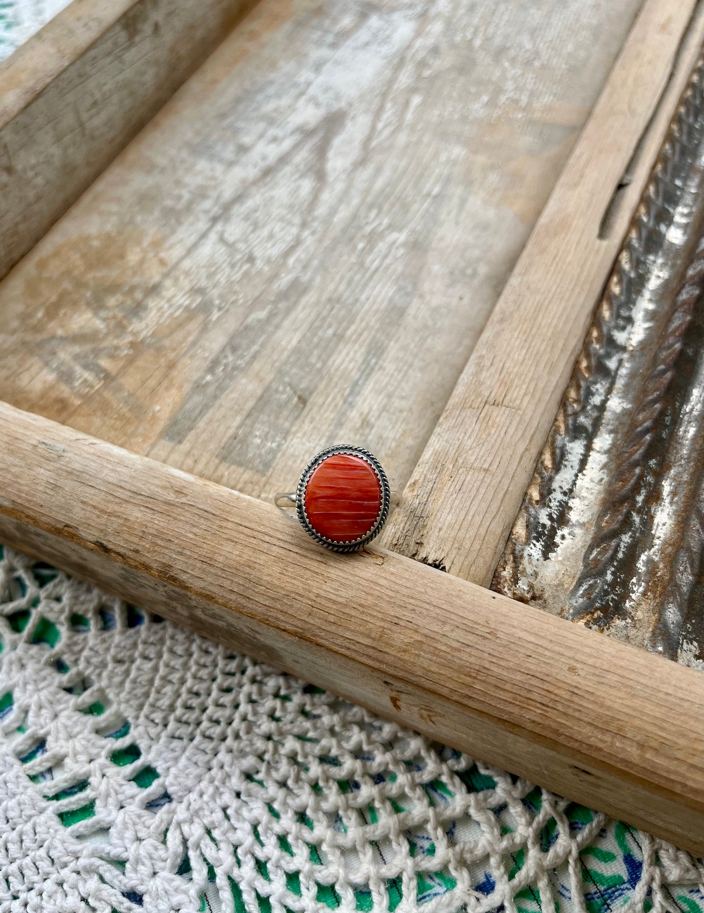 Red Spiny Ring Size 10
