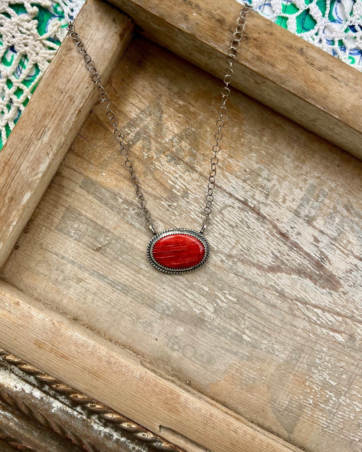Red Spiny Necklace