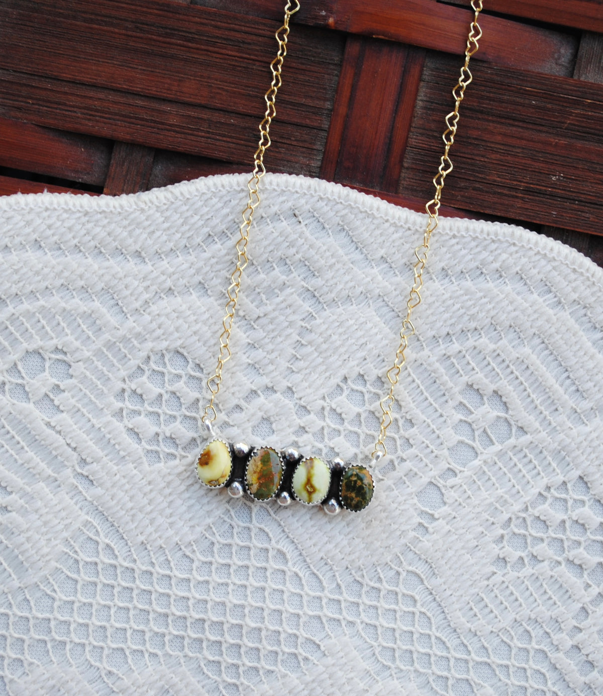 Palomino & Sonoran Mountain Bar Necklace