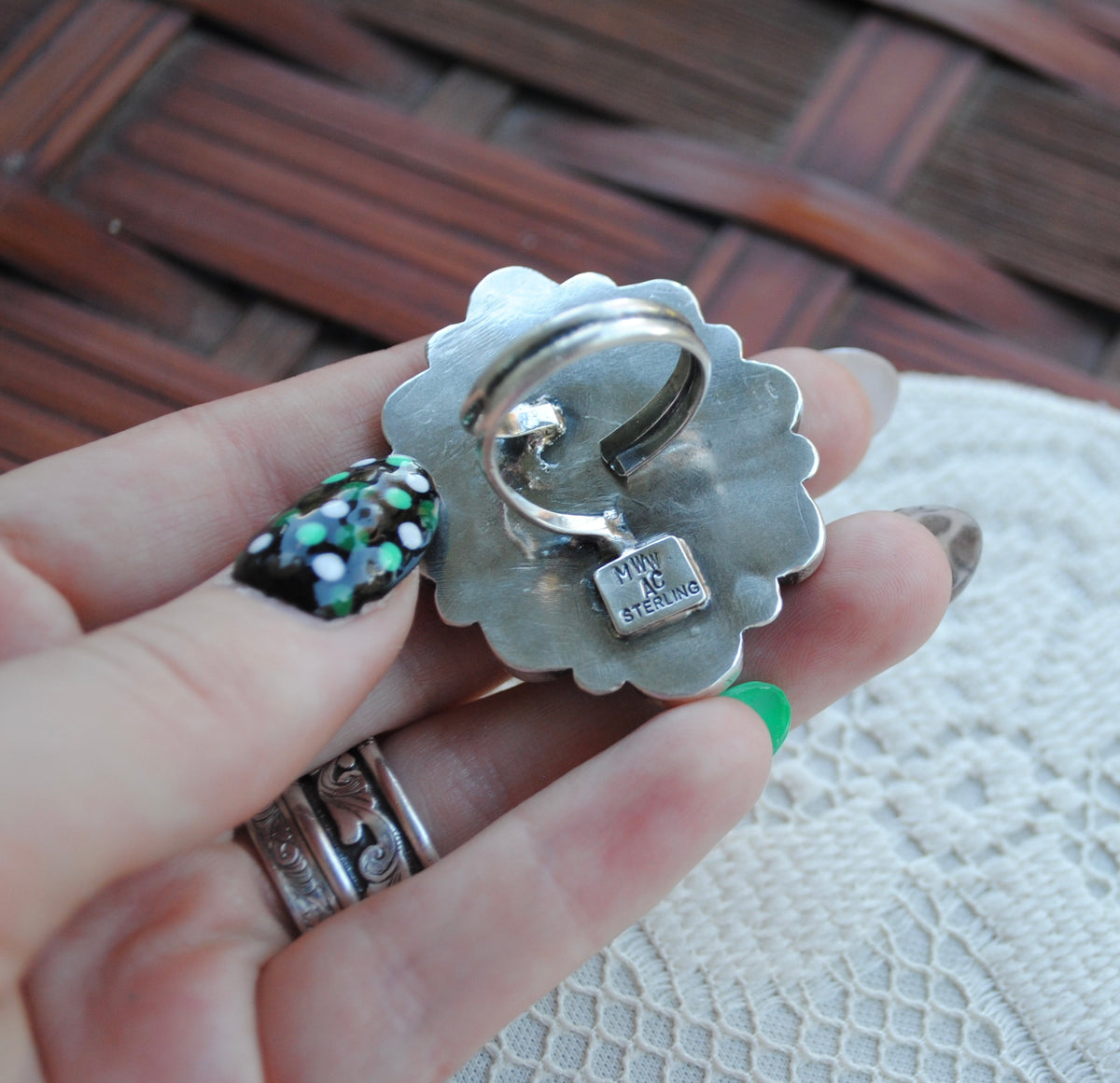 Adjustable Sonoran Blue Cluster Ring