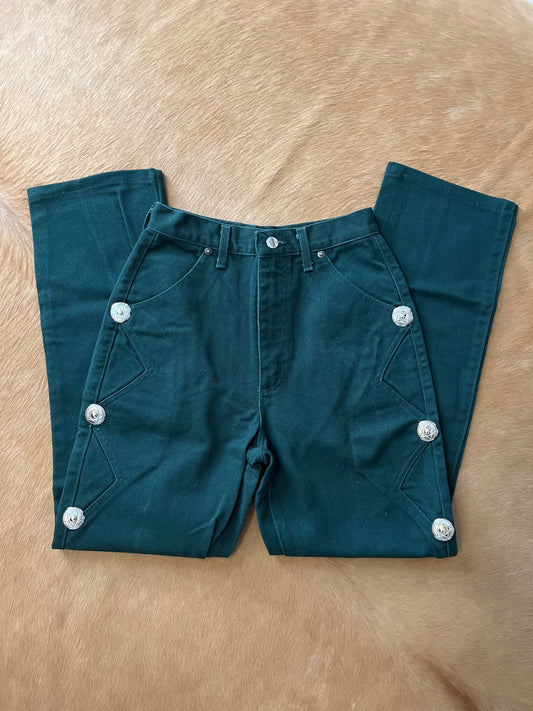 Green Roughriders with Conchos 5/6