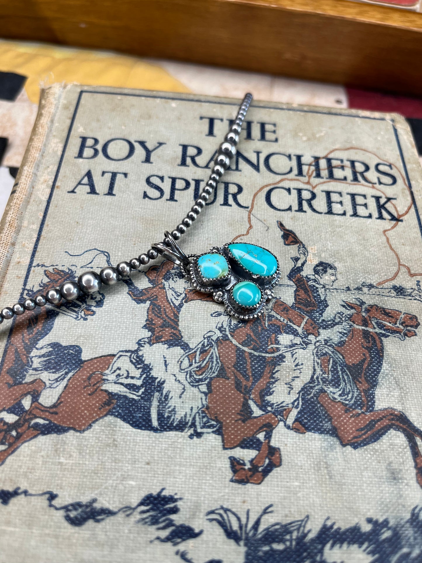 3 Stone Pilot Mountain Turquoise Pendant