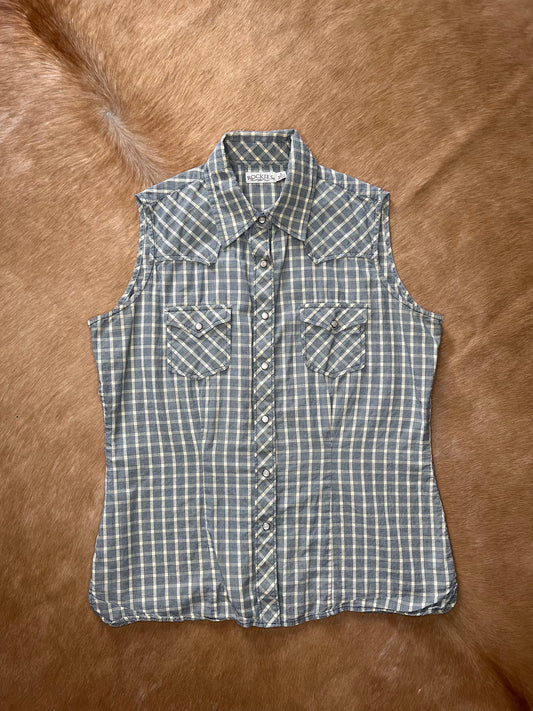 Women's Rockies Cut-Off Pearl Snap, Size Large