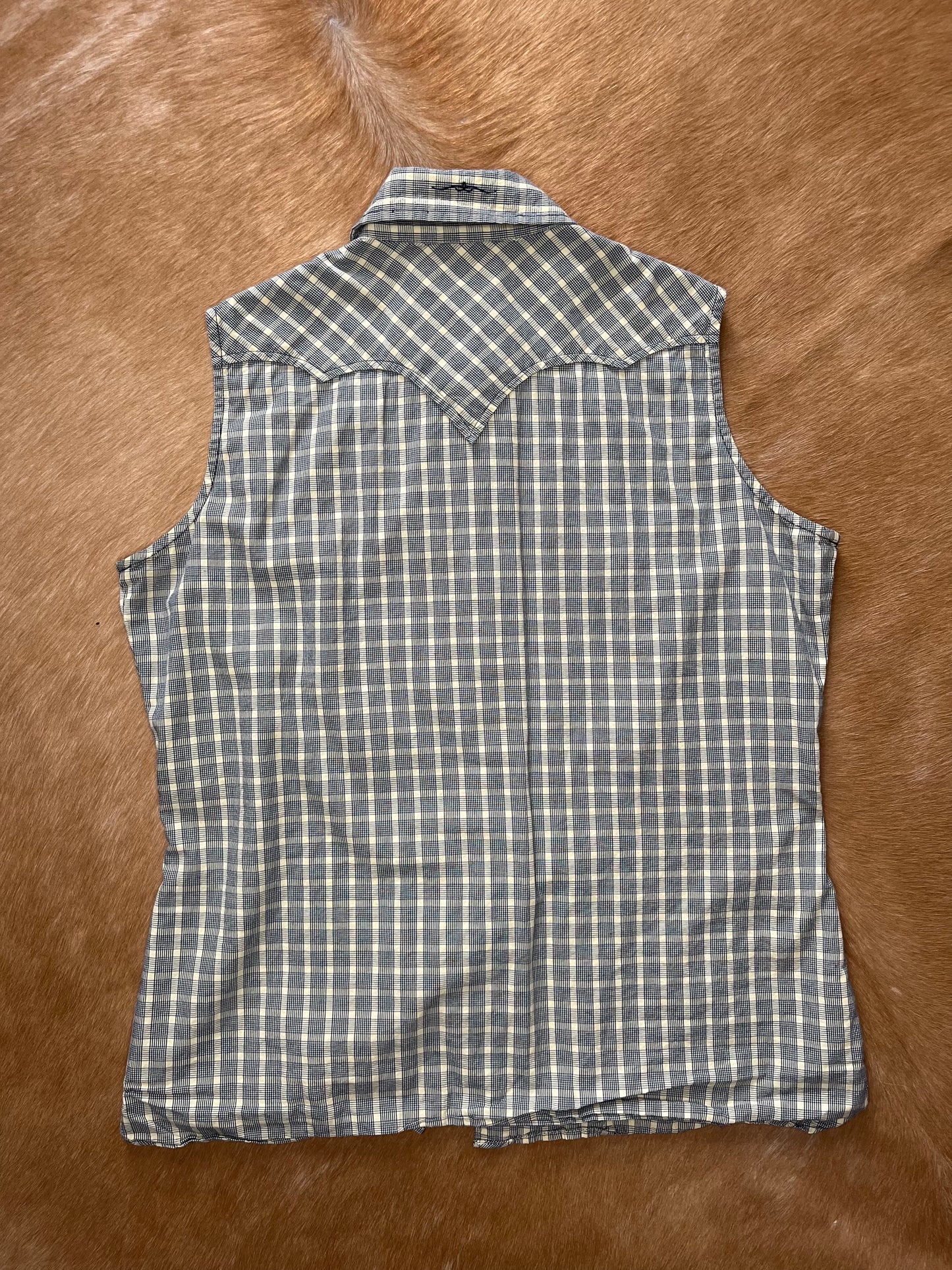 Women's Rockies Cut-Off Pearl Snap, Size Large