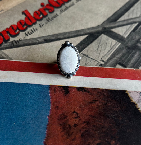 Size 7 White Buffalo Ring