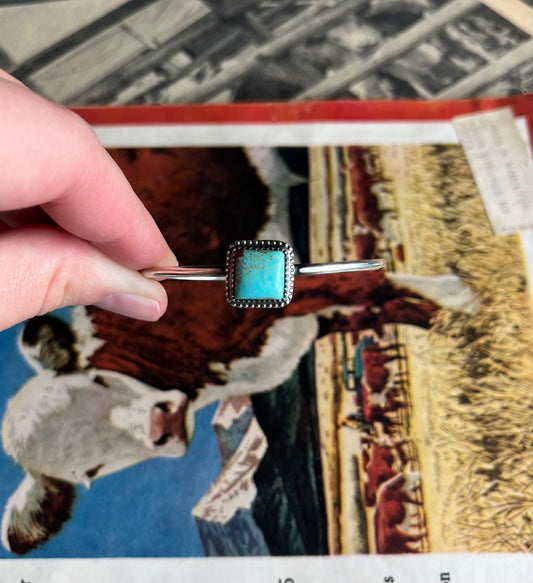 Number 8 Mine Turquoise Simple Cuff