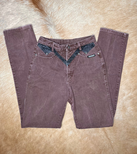 Brown Roughriders with Black Yoke