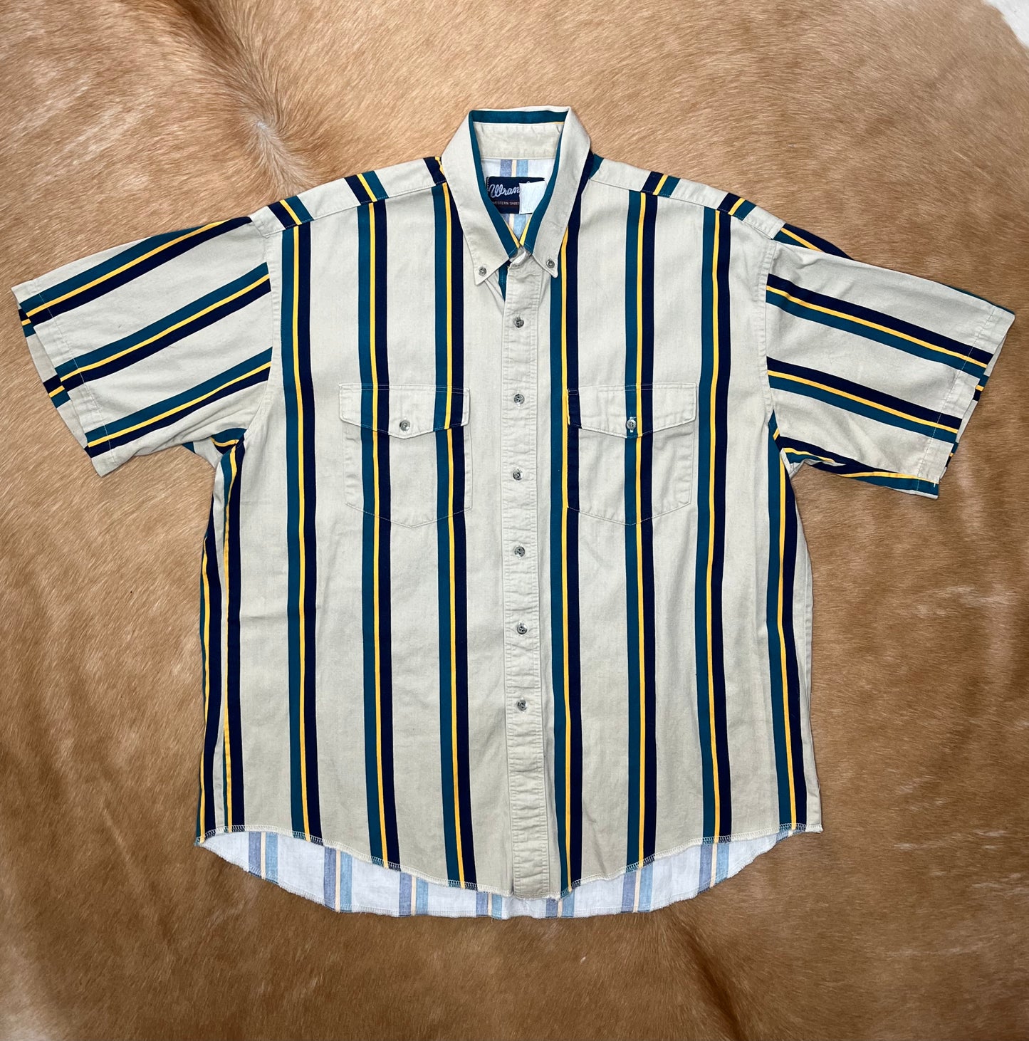 Men's Short Sleeve Wrangler Button Up, XL