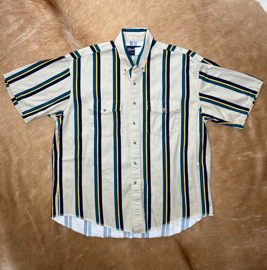 Men's Short Sleeve Wrangler Button Up, XL