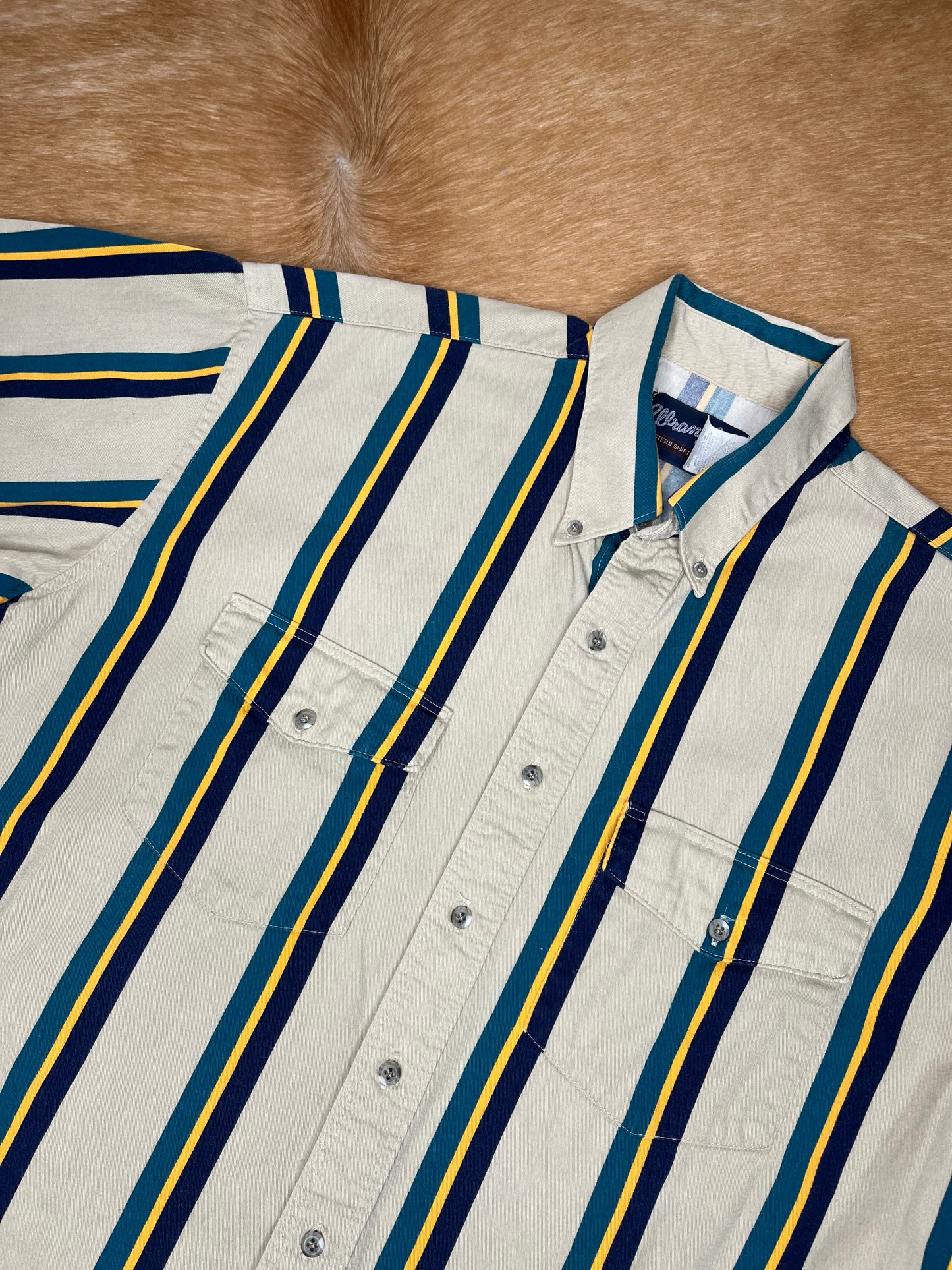 Men's Short Sleeve Wrangler Button Up, XL