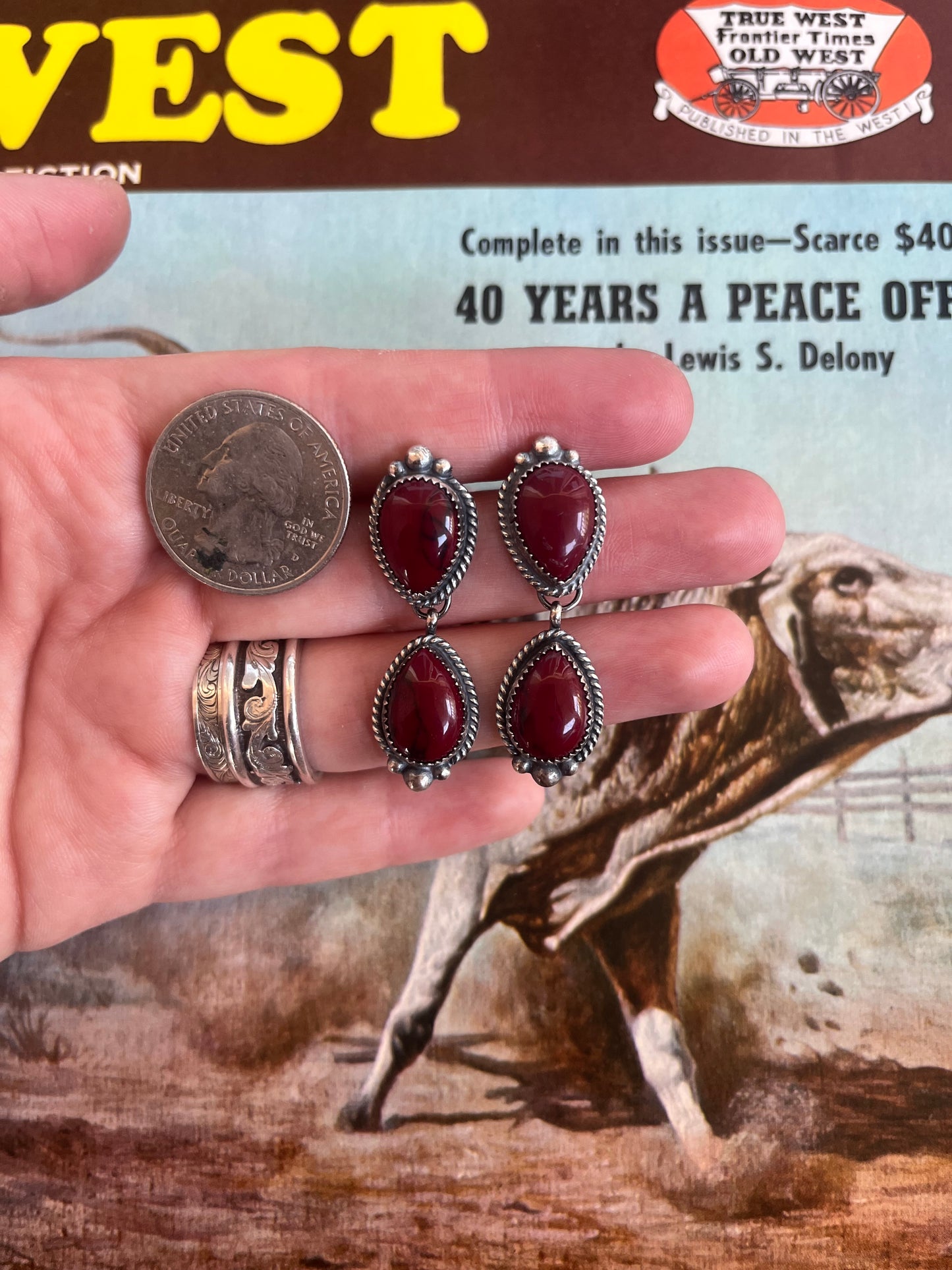 Bloody Bison Jasper Dangle Earrings