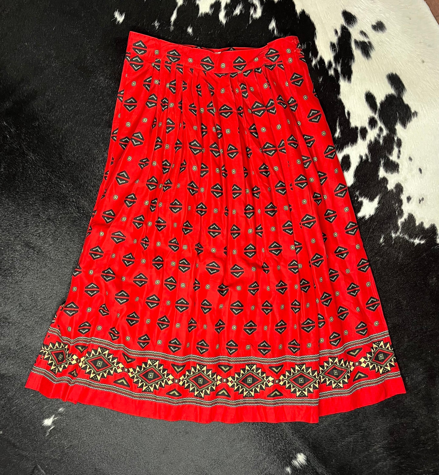 Vintage Aztec Skirt, Size 14