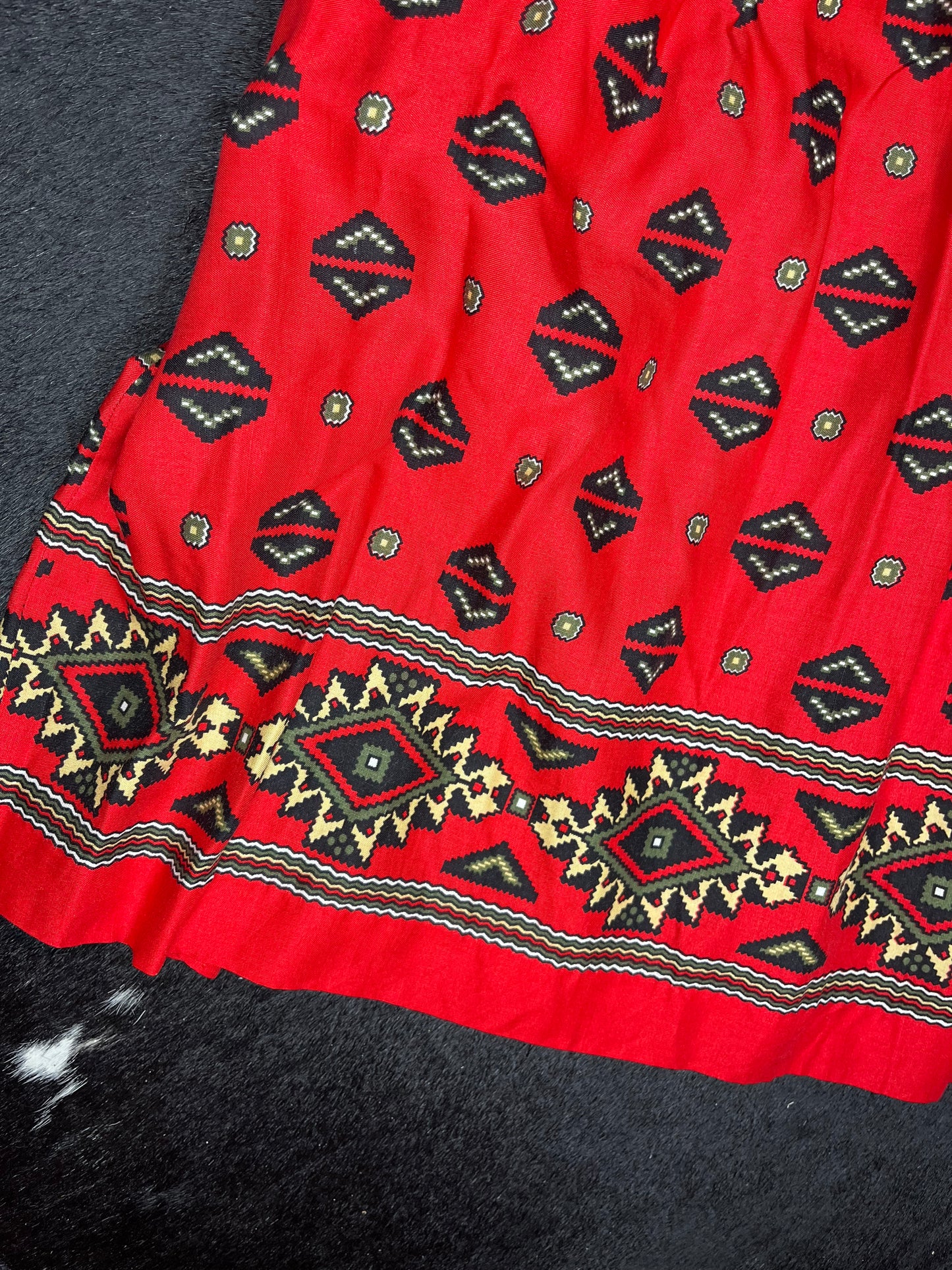 Vintage Aztec Skirt, Size 14