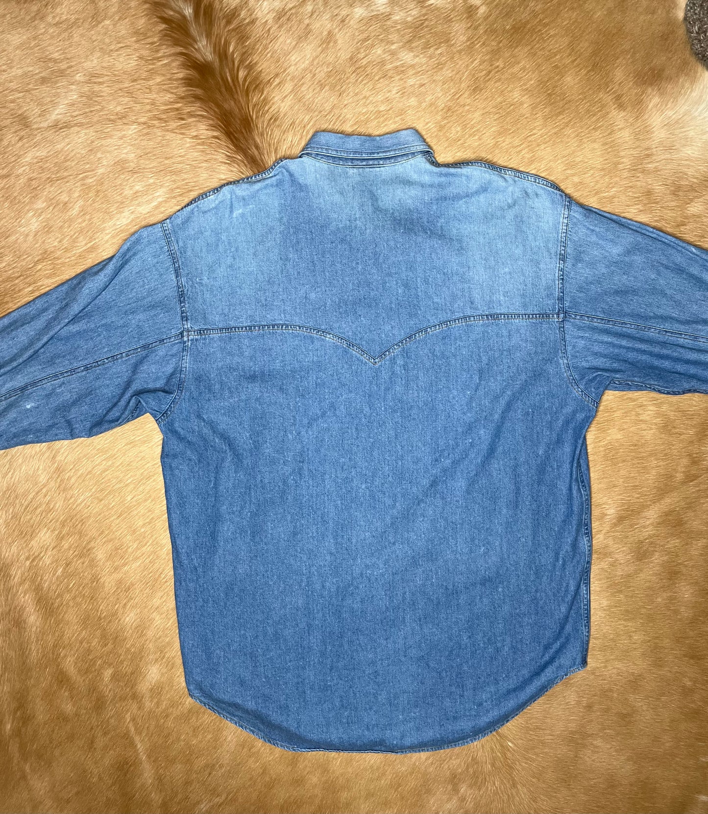 Men's Denim Button Up, Large