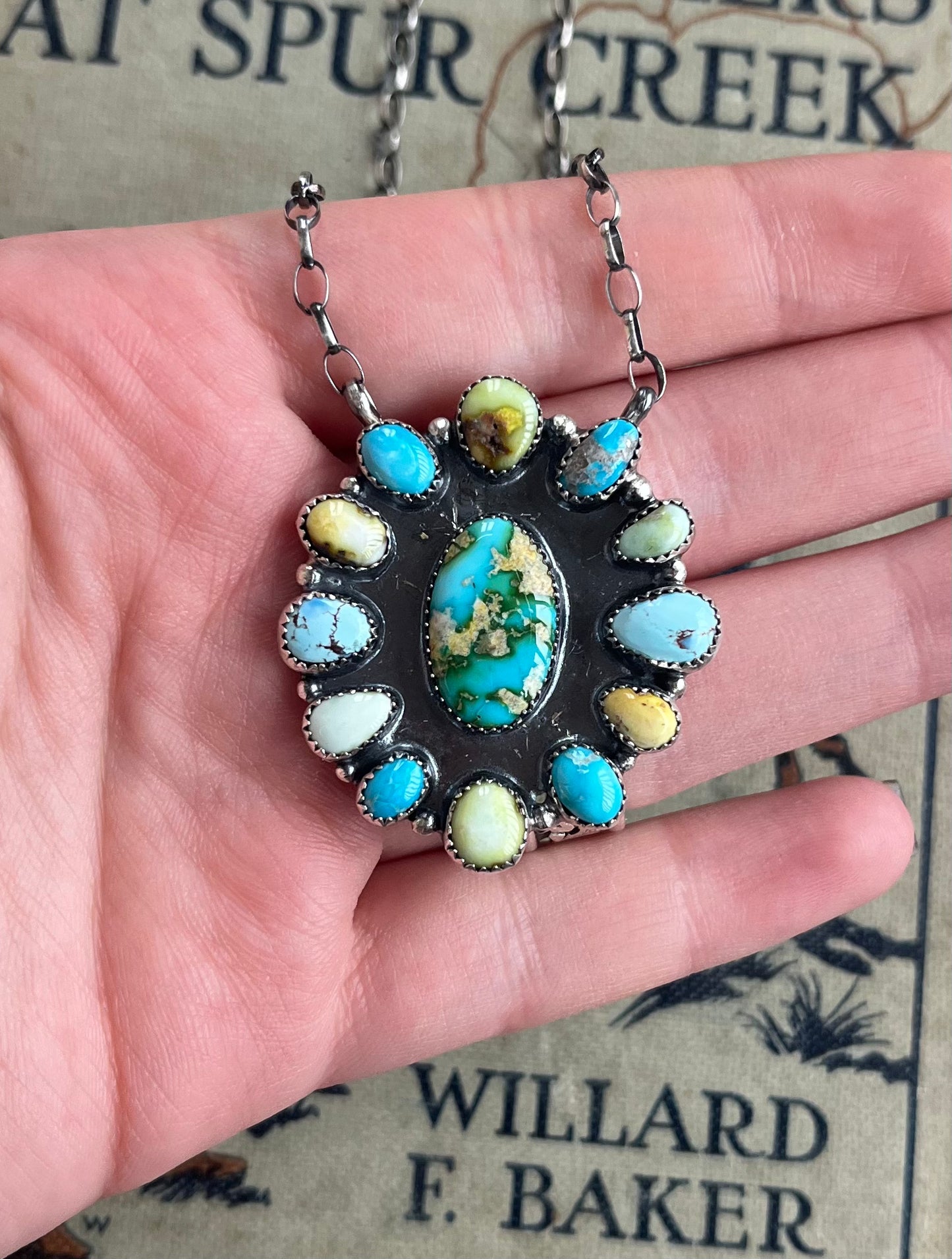 Multi Media Cluster Necklace
