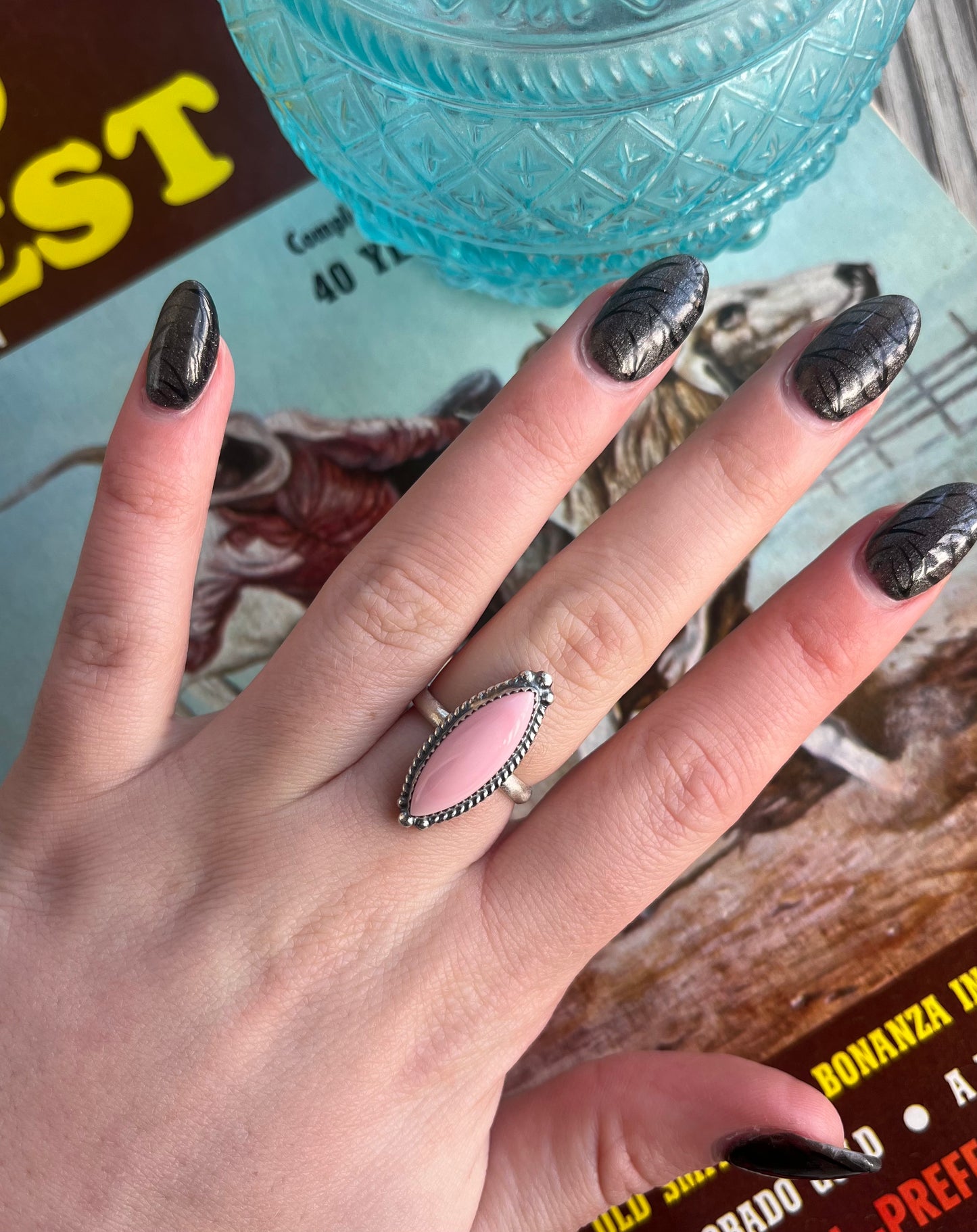 Pink Conch Ring Size 7