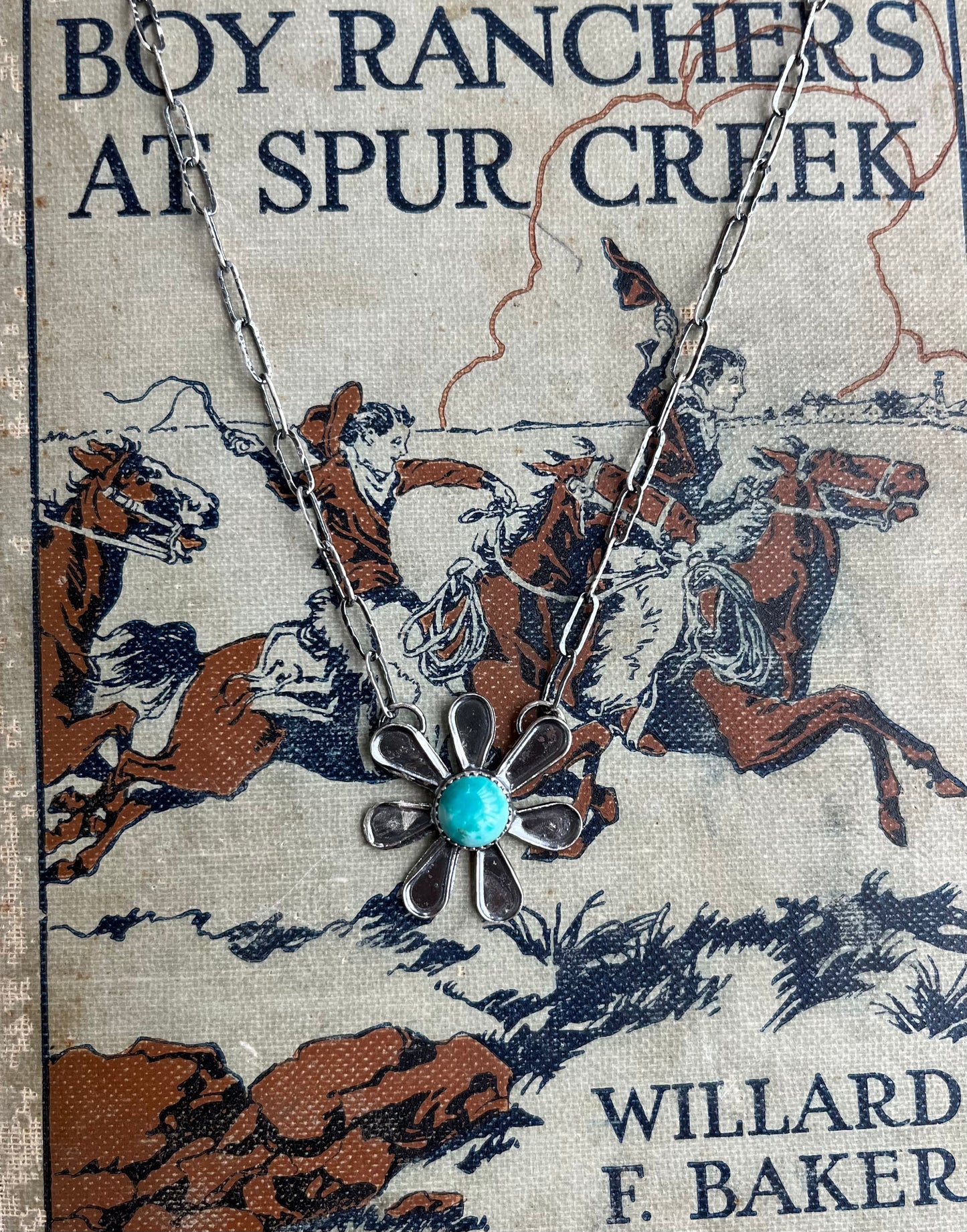 Pilot Mountain Turquoise Flower Necklace