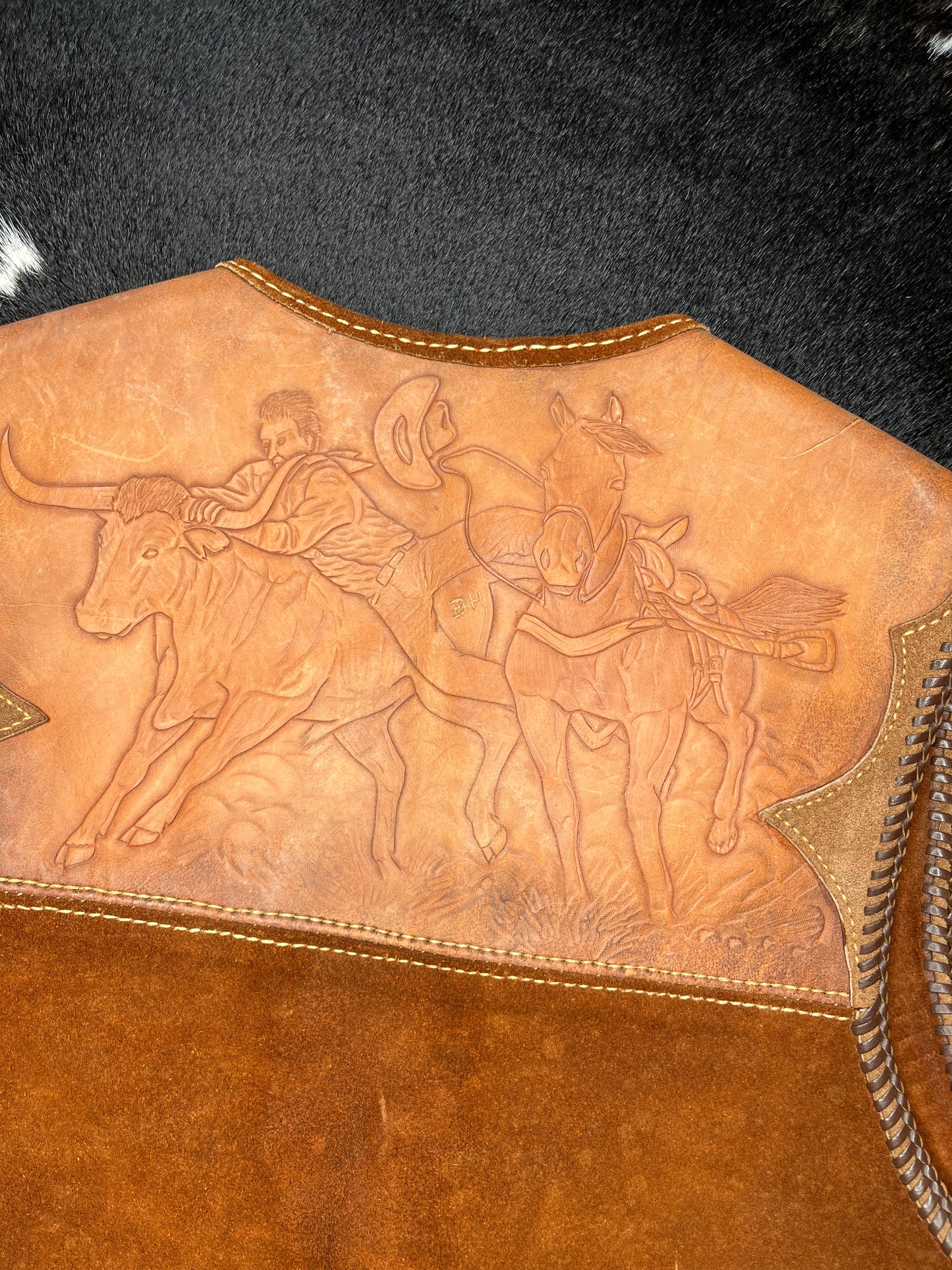 Hand-Tooled Leather Vest