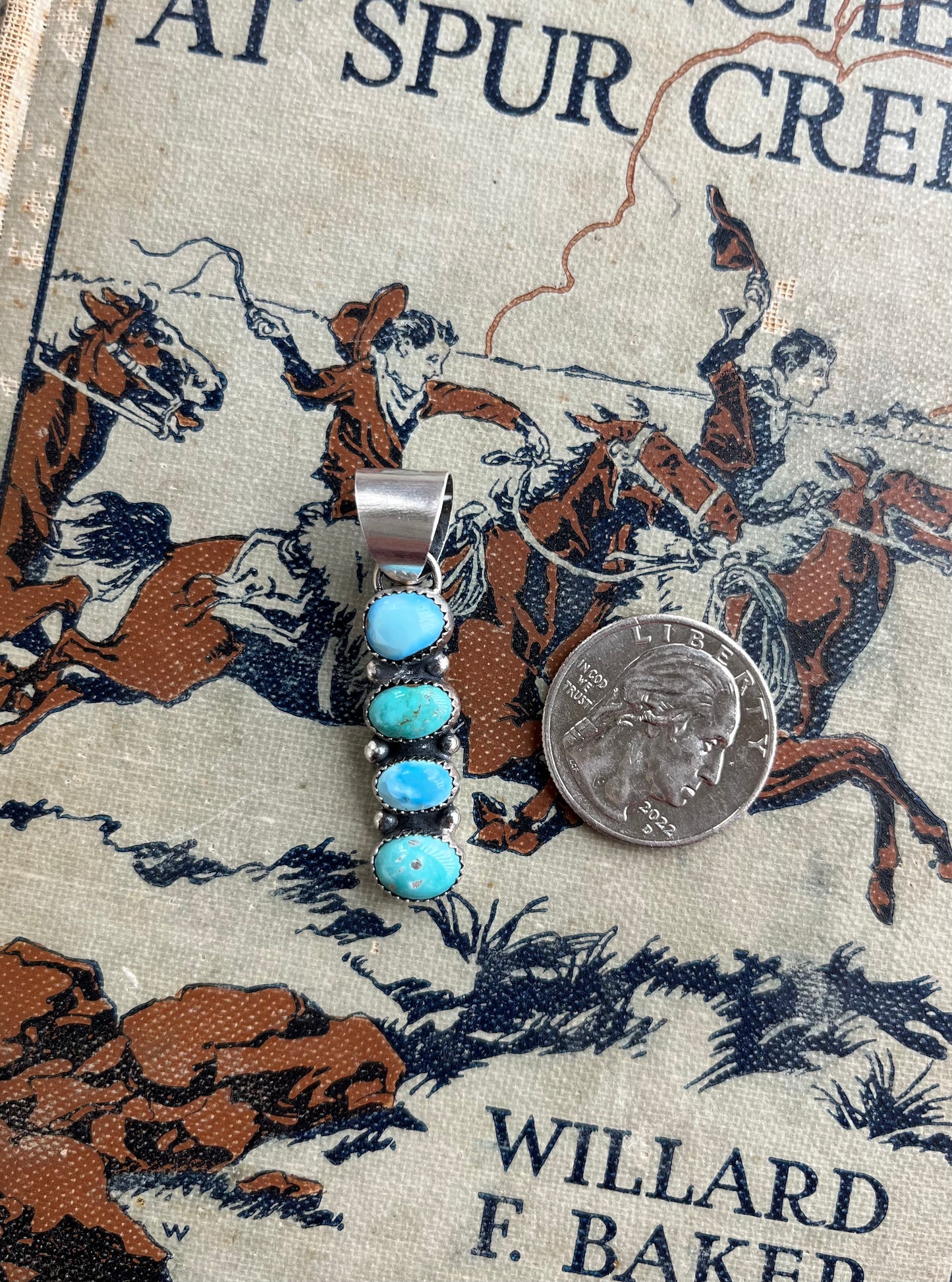 Four Stone Turquoise Pendant
