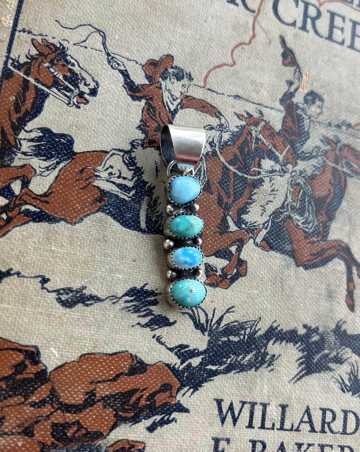 Four Stone Turquoise Pendant