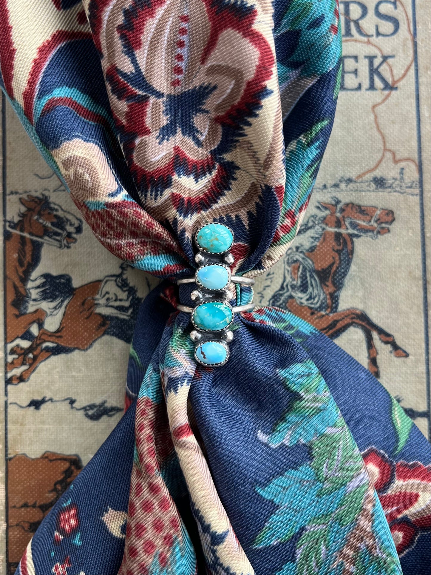 Four Stone Turquoise Ring Size 7