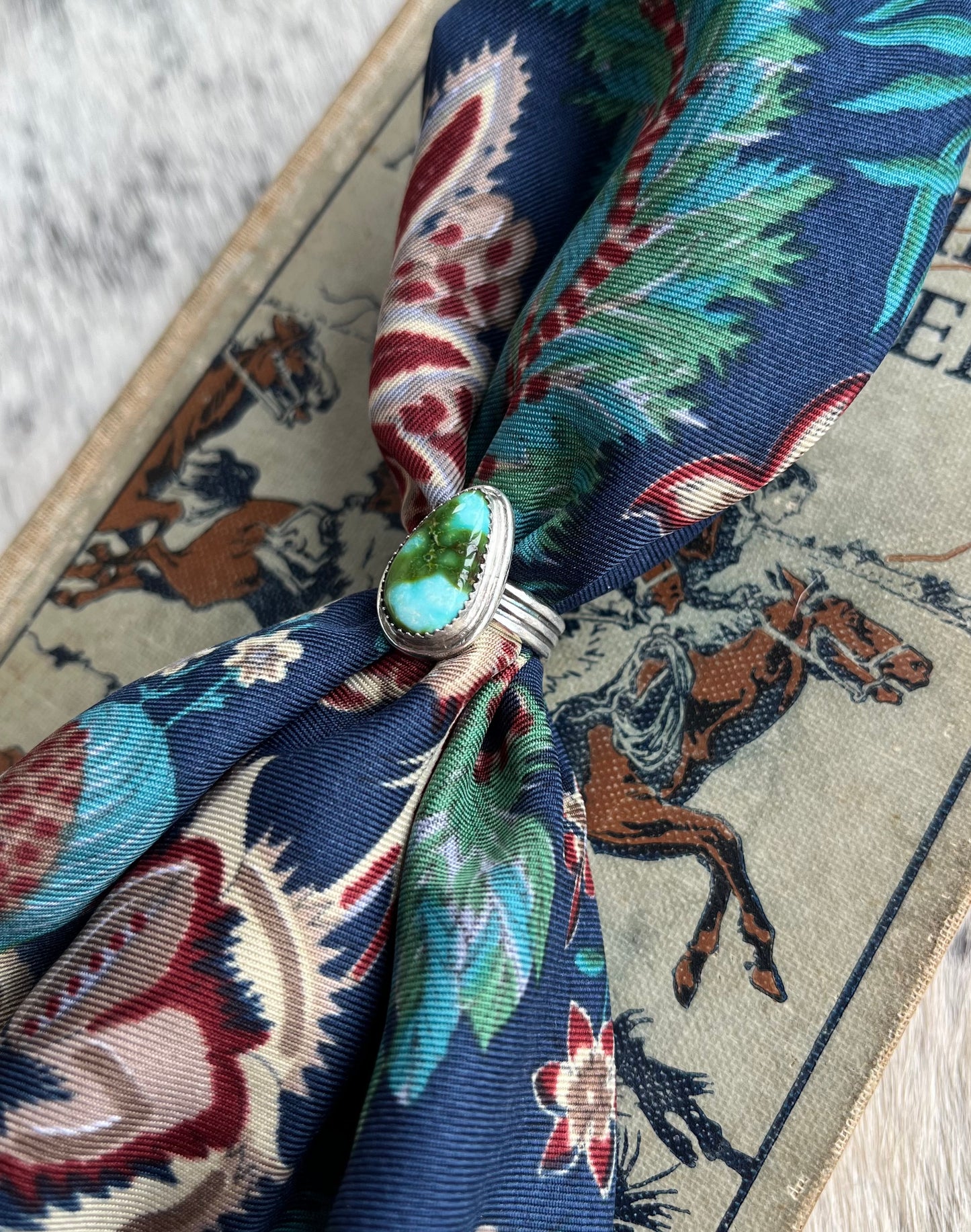 Sonoran Gold Turquoise Ring Size 7