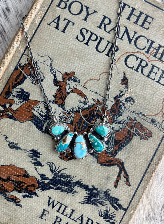 Five Stone Turquoise Necklace