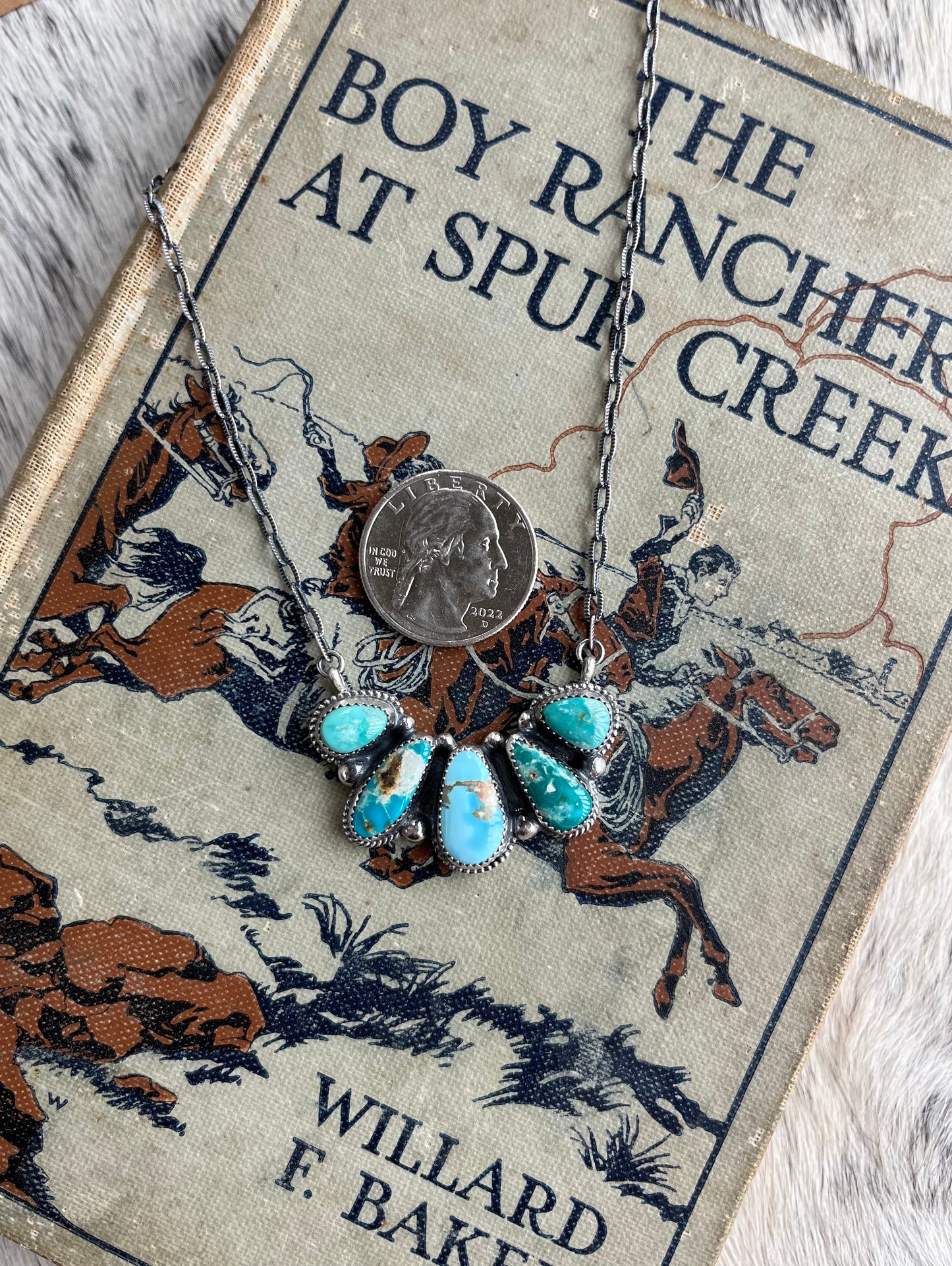 Five Stone Turquoise Necklace