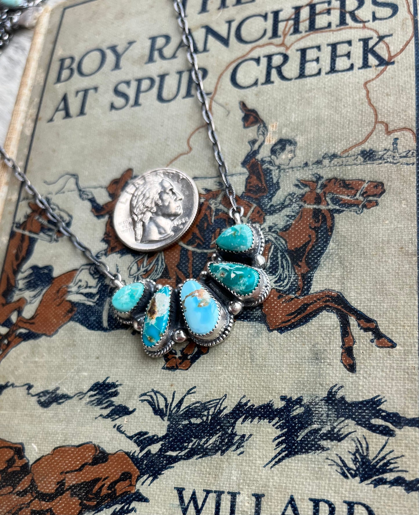 Five Stone Turquoise Necklace