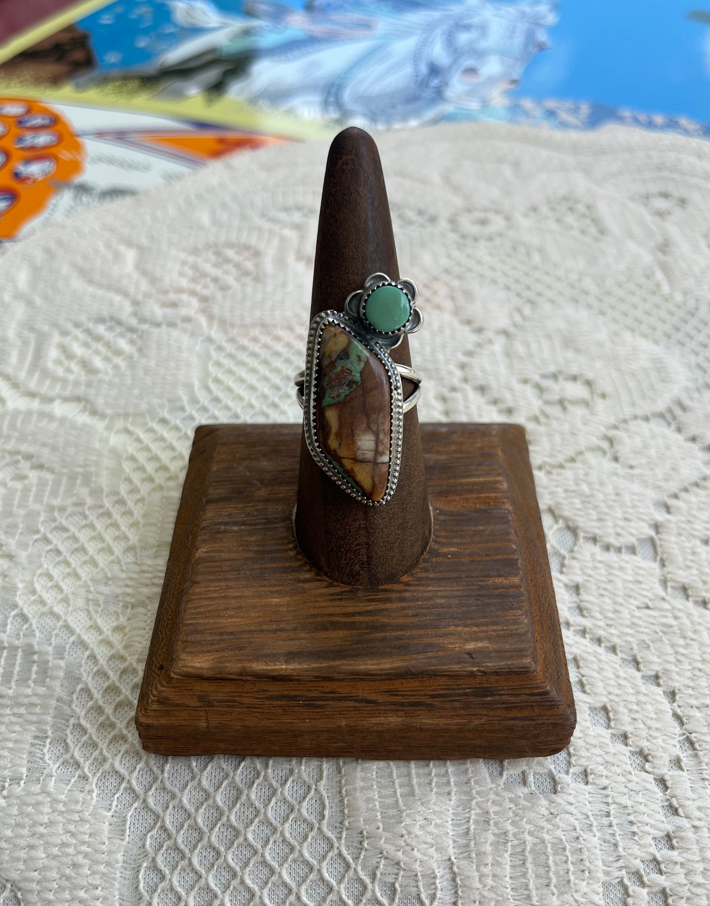 Royston Ribbon & Fox Turquoise Size 8 Ring