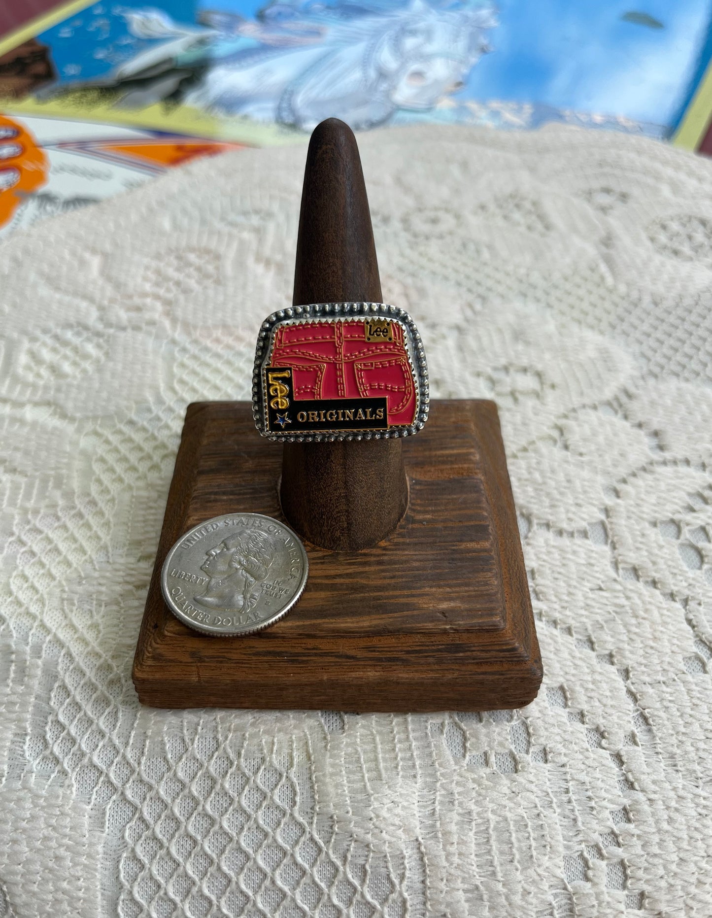 Vintage Lee Pin Ring Size 8